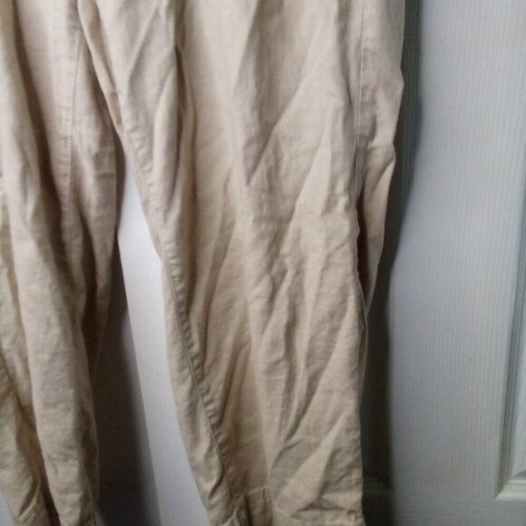 Sonoma Capri Pants Women 6 Drawstring Linen Blend Tan - Picture 5 of 12